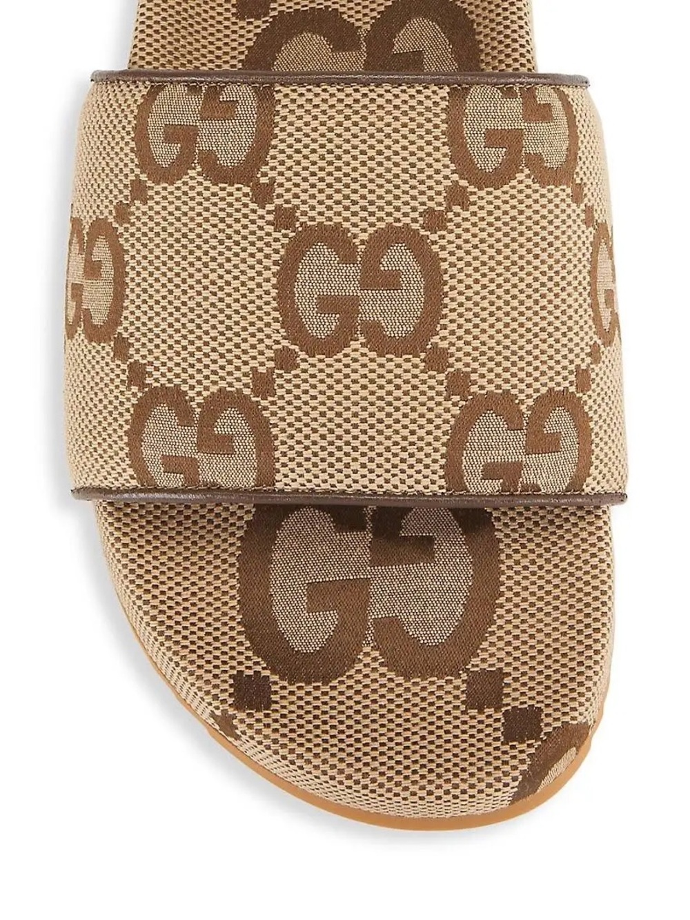 Gucci Beige and Brown GG Canvas Slide